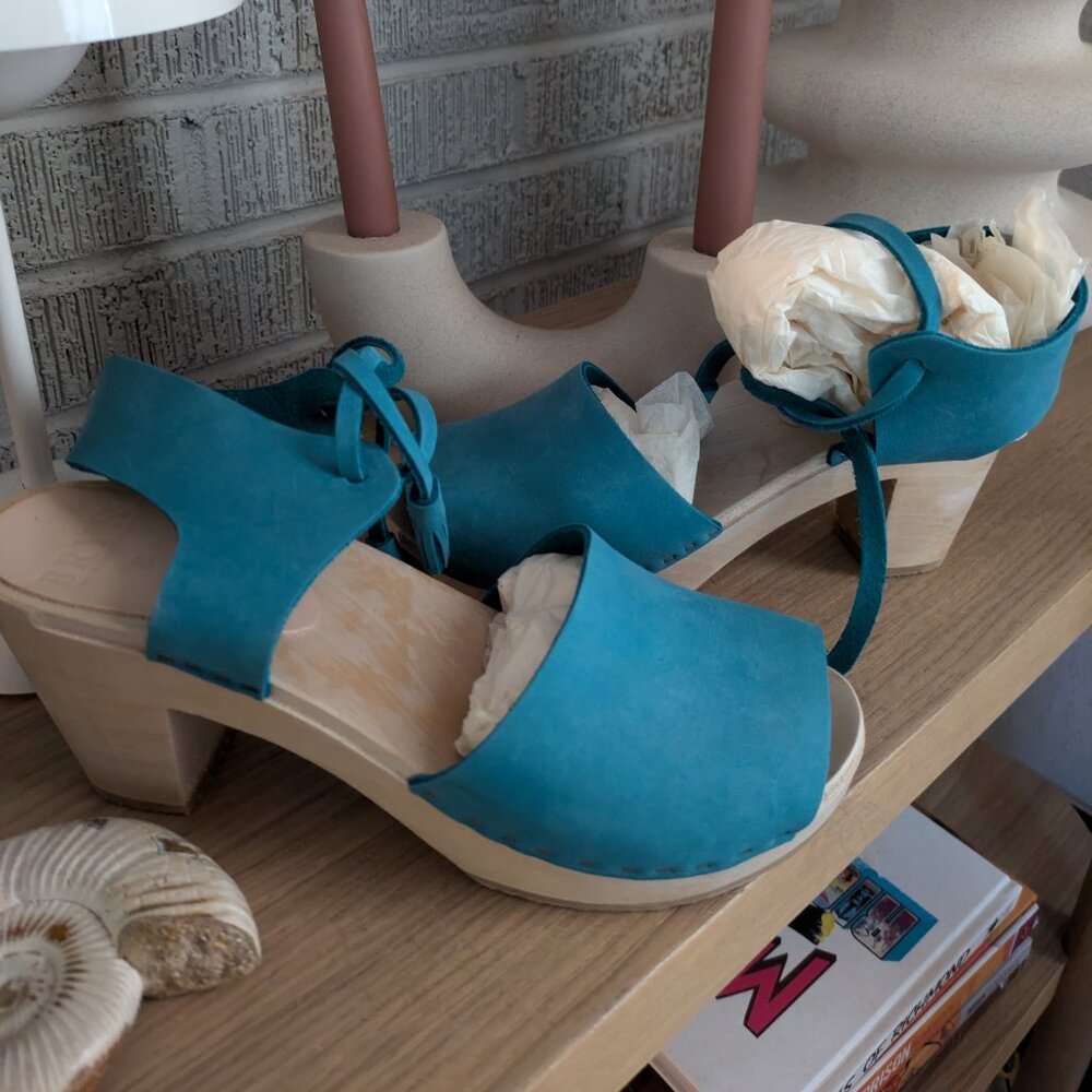 Bryr Hannah Spanish Toe High Heel Clogs 38